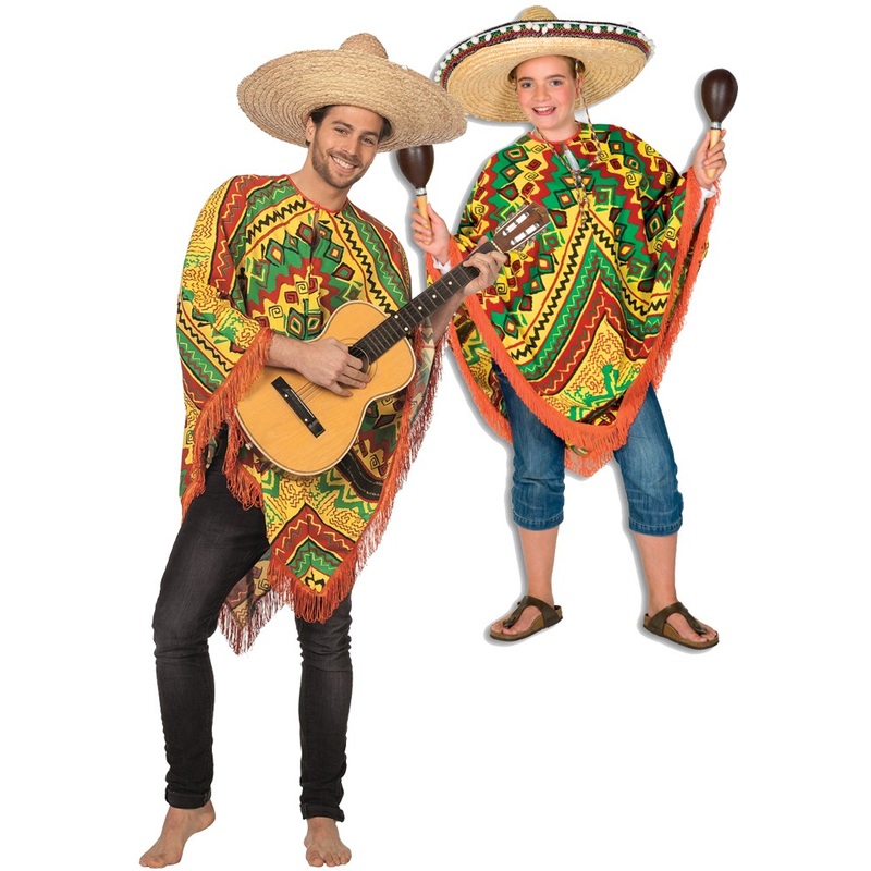 Unisex fiesta poncho
