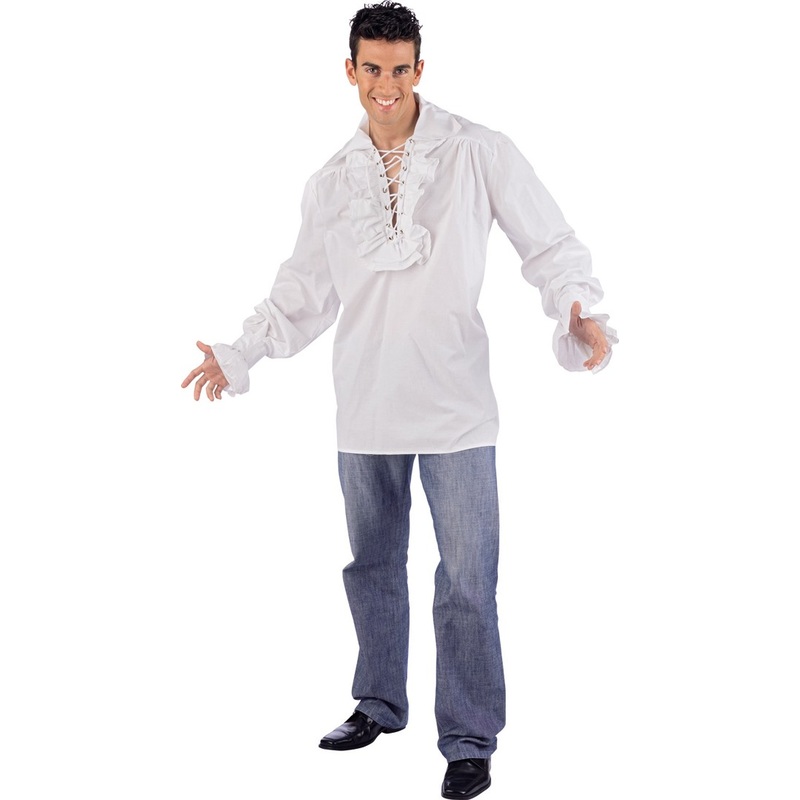 White ruffled shirt deluxe M