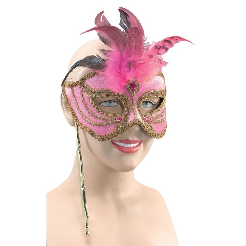 Bar mask with feathers Roosa gold