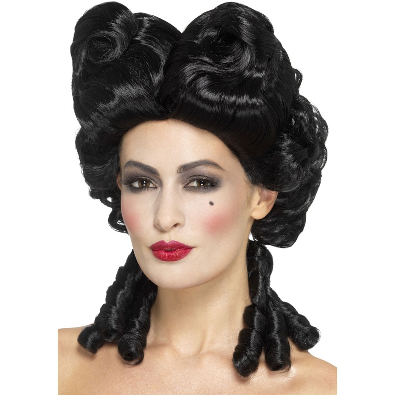 Baroque wig in black