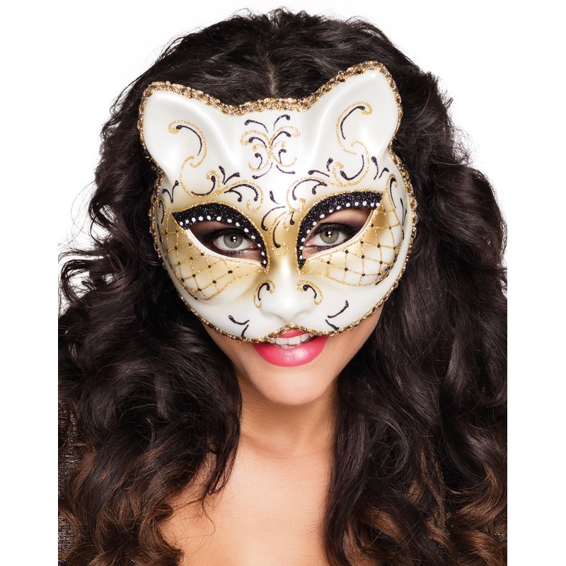 Biancatty glitter cat mask