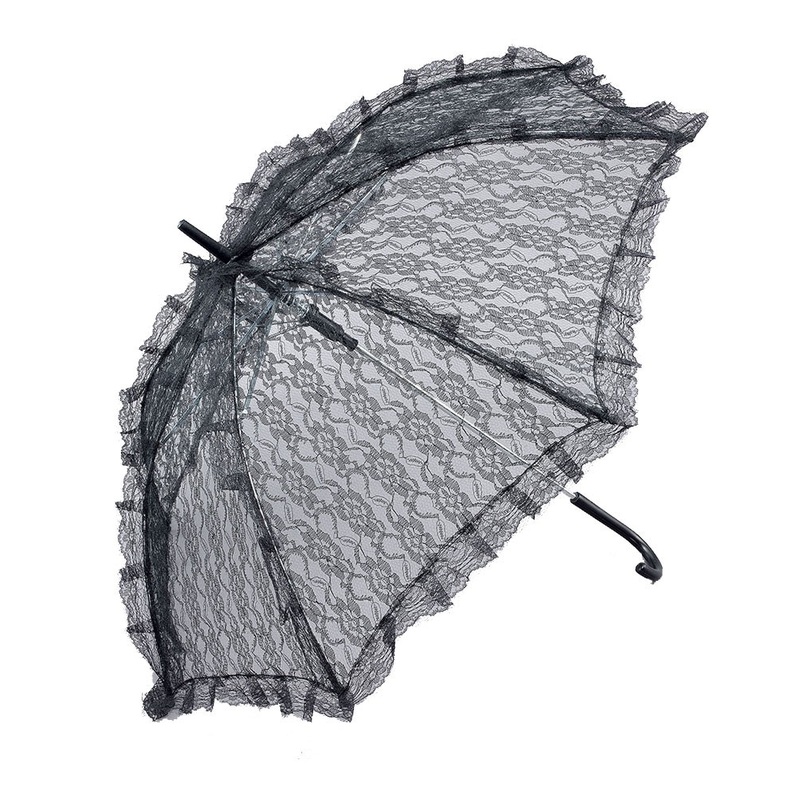 Black lace umbrella