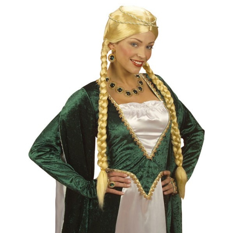 Blonde castle lady Magdalena medieval wig