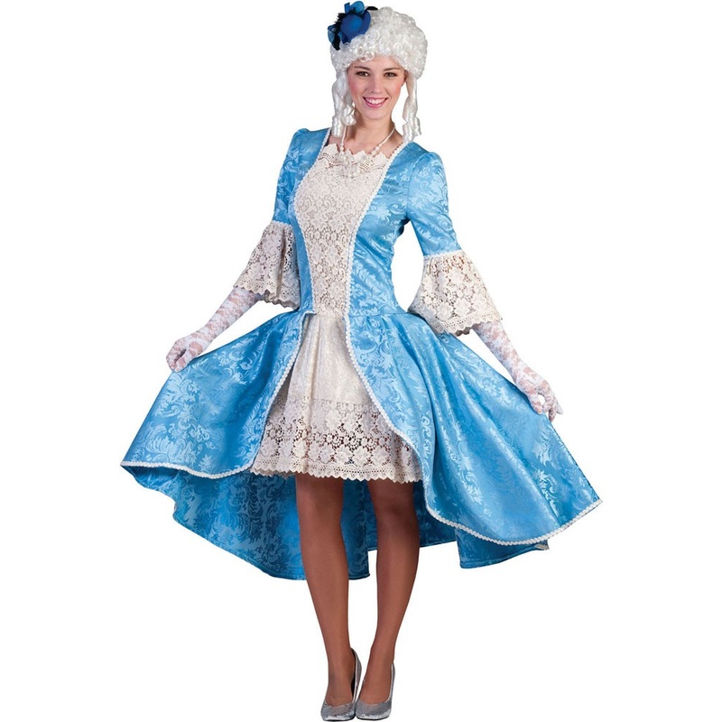 Blue floral baroque ladies costume 36-38
