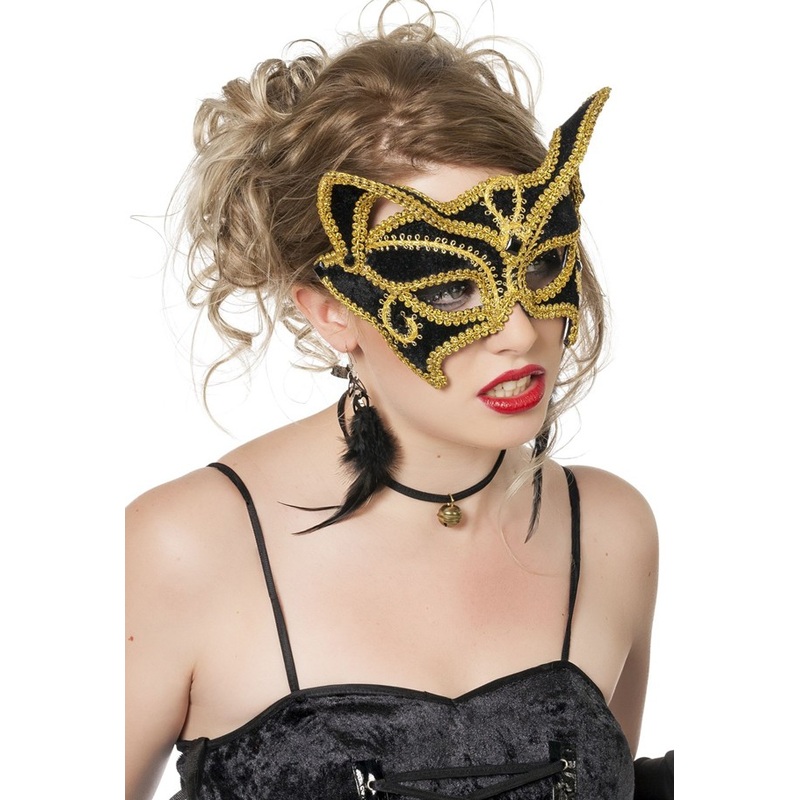 Cats gold eye mask