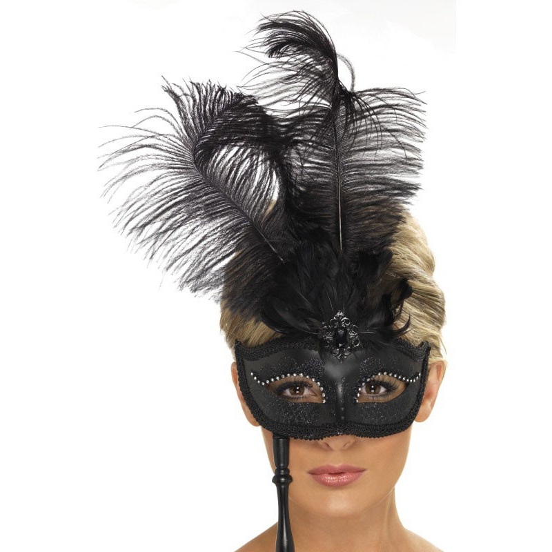 Cornacchia feather eye mask