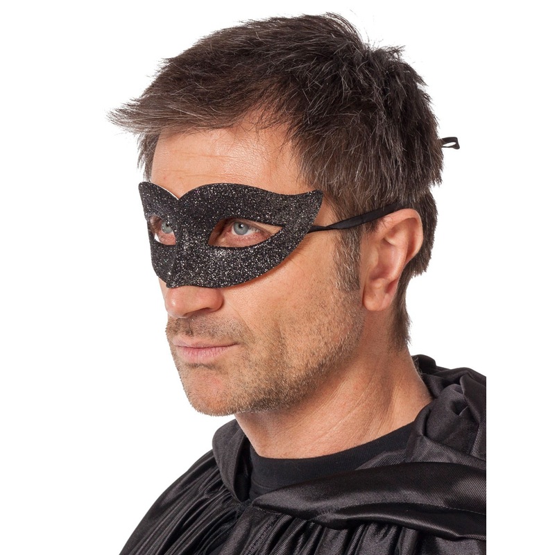 Glittering Vicenzo eye mask in black