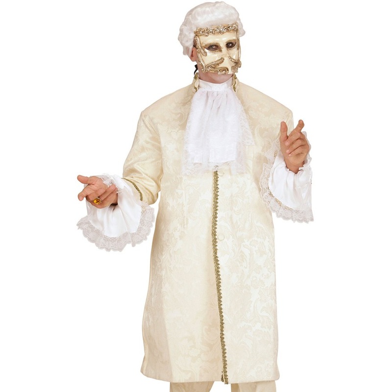 Mysterious baroque mask ivory color