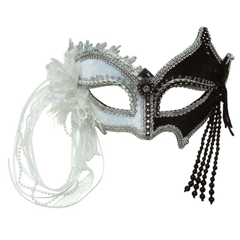 Mysterious eye mask black and white
