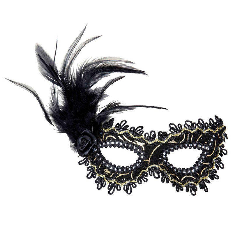 Noble eye mask with feathers
