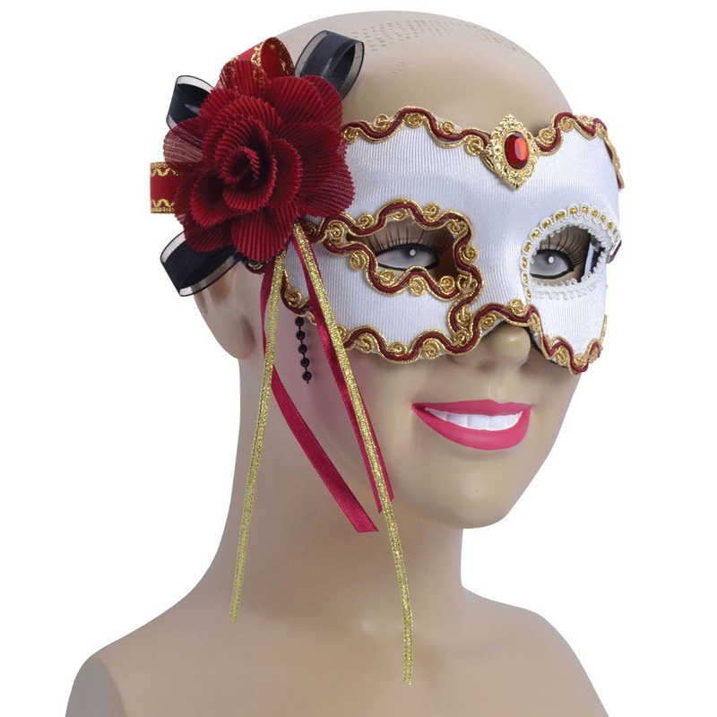Ornate rubina eye mask with flower