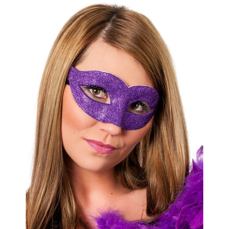 Purple glitter eye mask