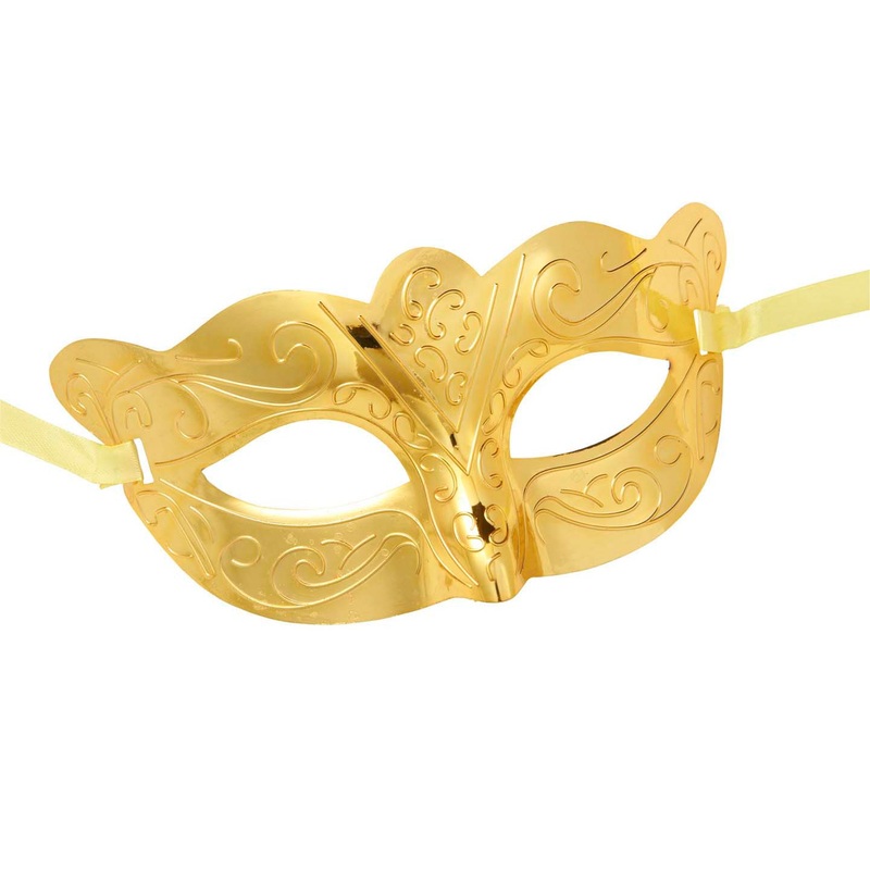Shiny gold metallic eye mask
