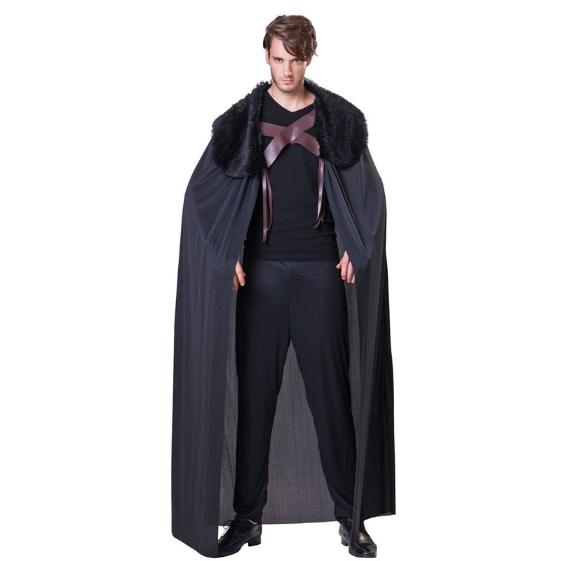 Black nobleman cloak with collar
