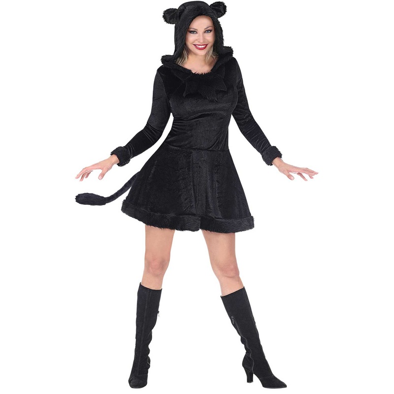 Black panther plush costume for women S