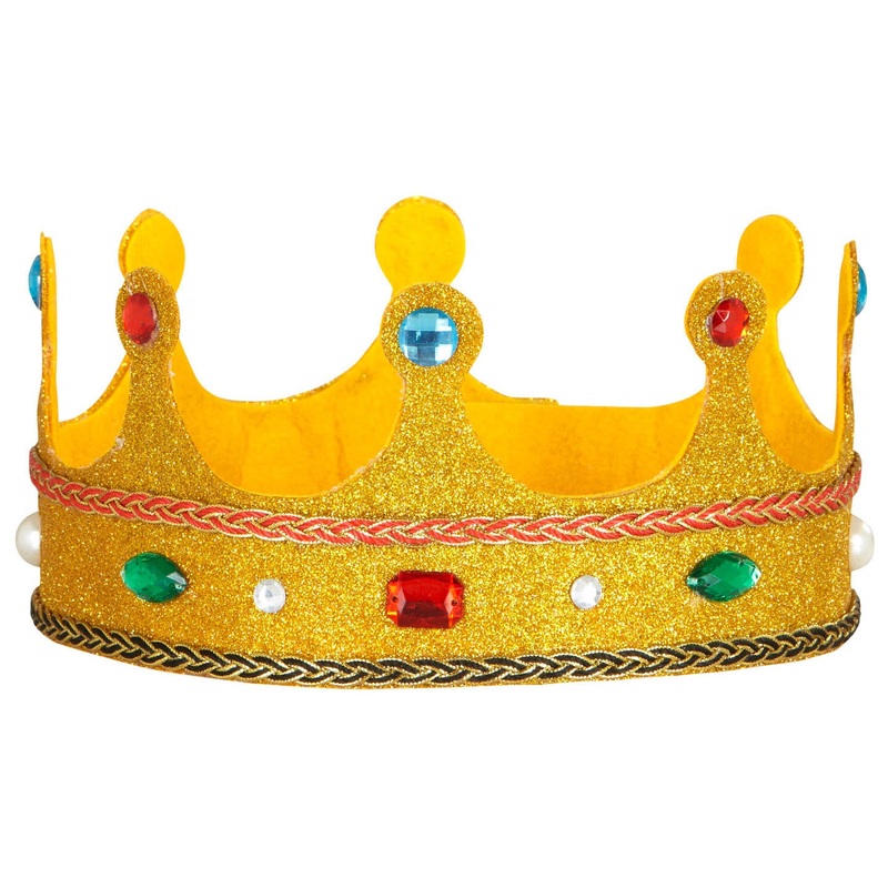 Golden glitter royal crown