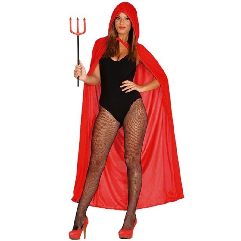 Hooded Mantle Cloak Red 1.3m