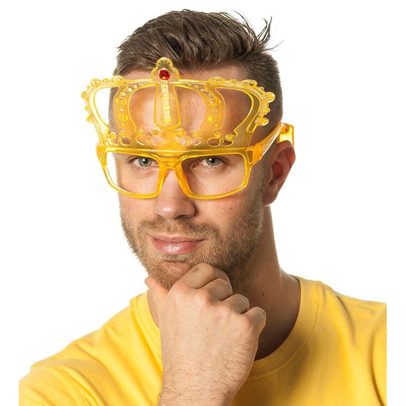 King glasses gold crown
