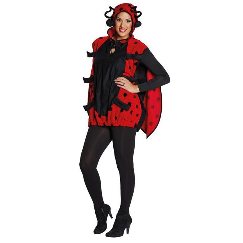 Ladybug costume for women with wings and cap S