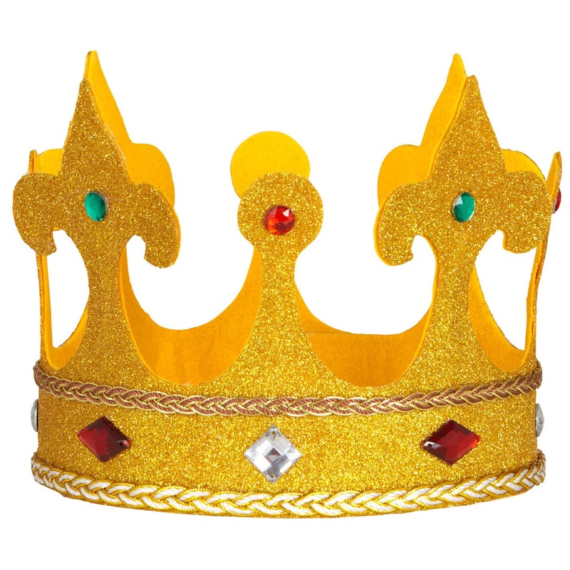 Modelable Tudor crown with glitter effect