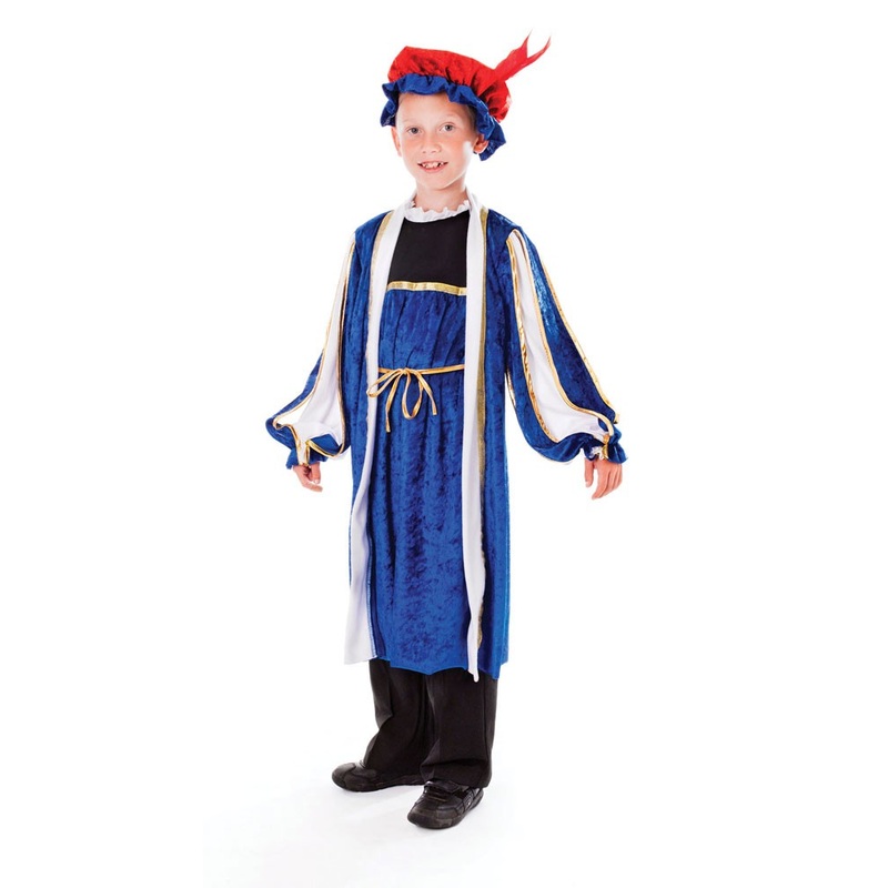 Noble blood blue child costume with ornaments 128