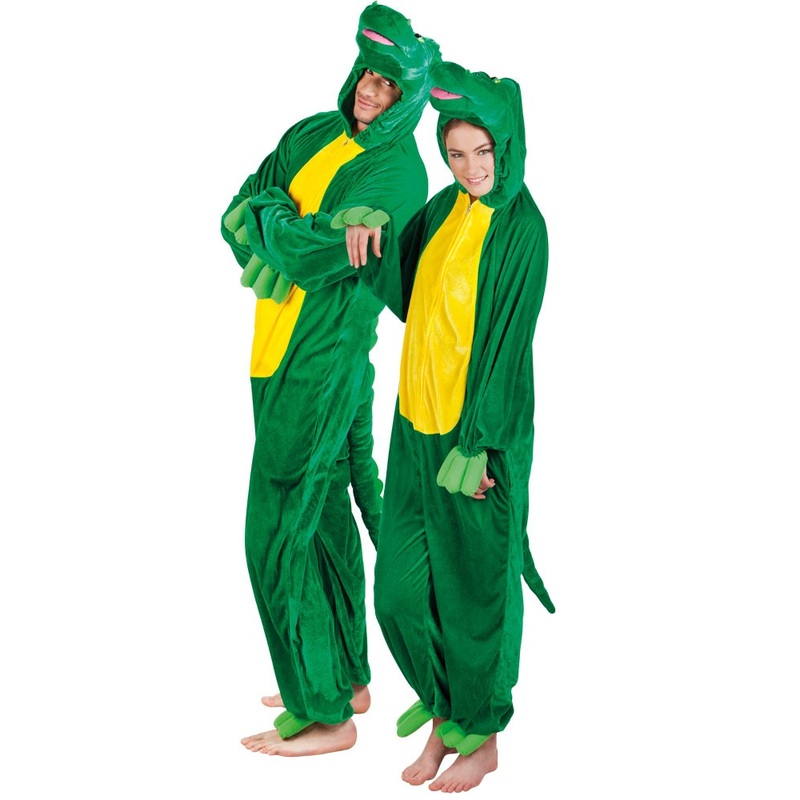Plush crocodile full body costume