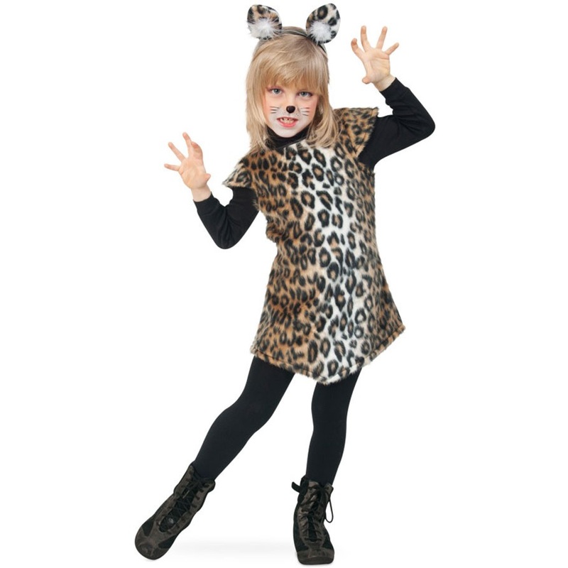 Plush jaguar wild cat costume for children 98