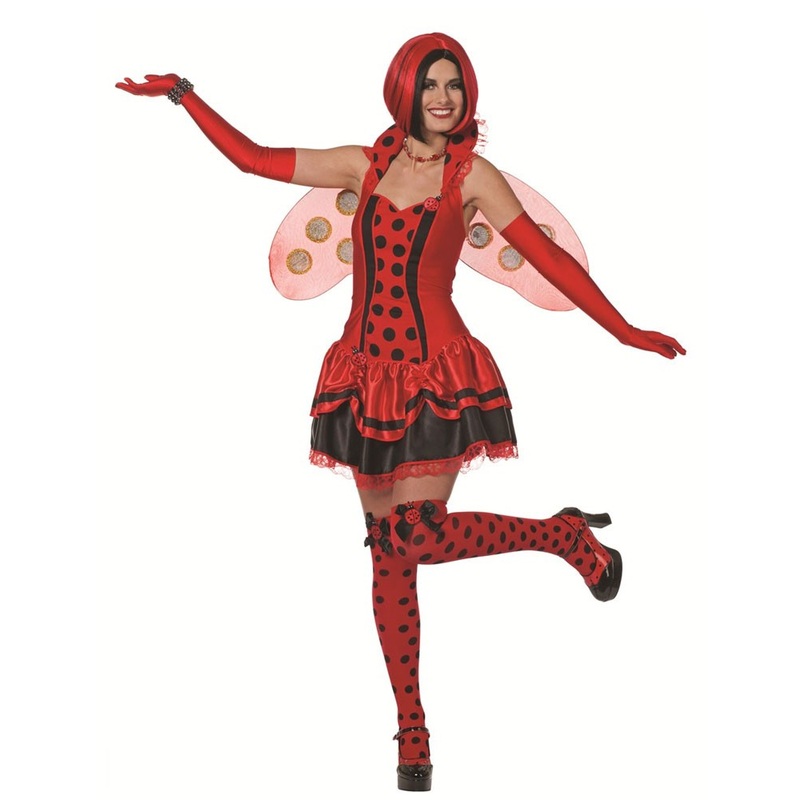 Red lady luck beetle costume 34