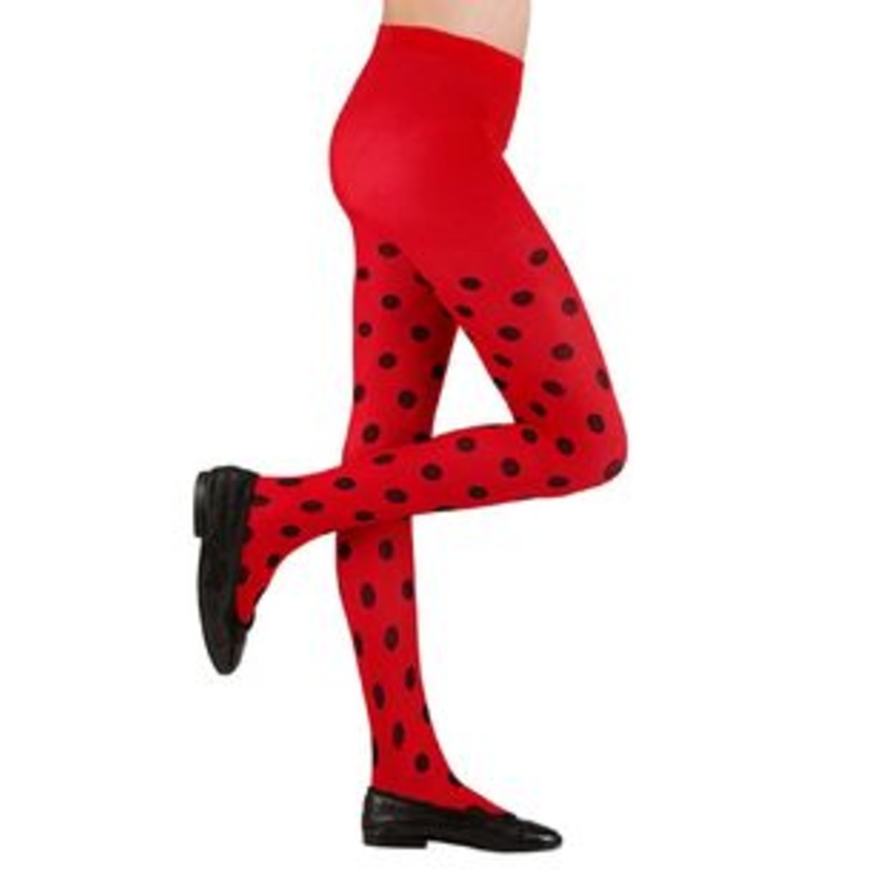 Red ladybug tights