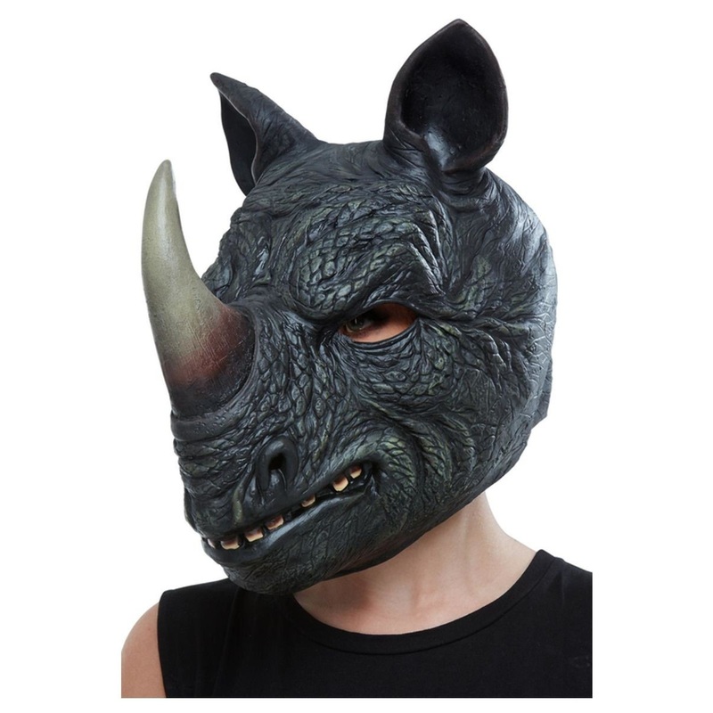 Rhinoceros full head mask made of latex