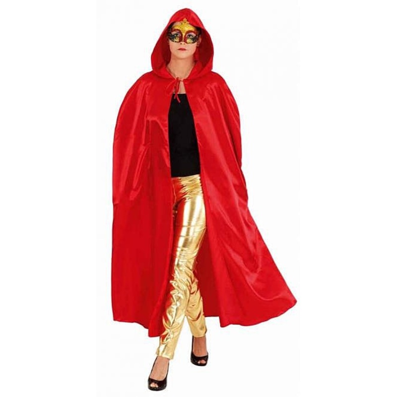 Satin cape in red