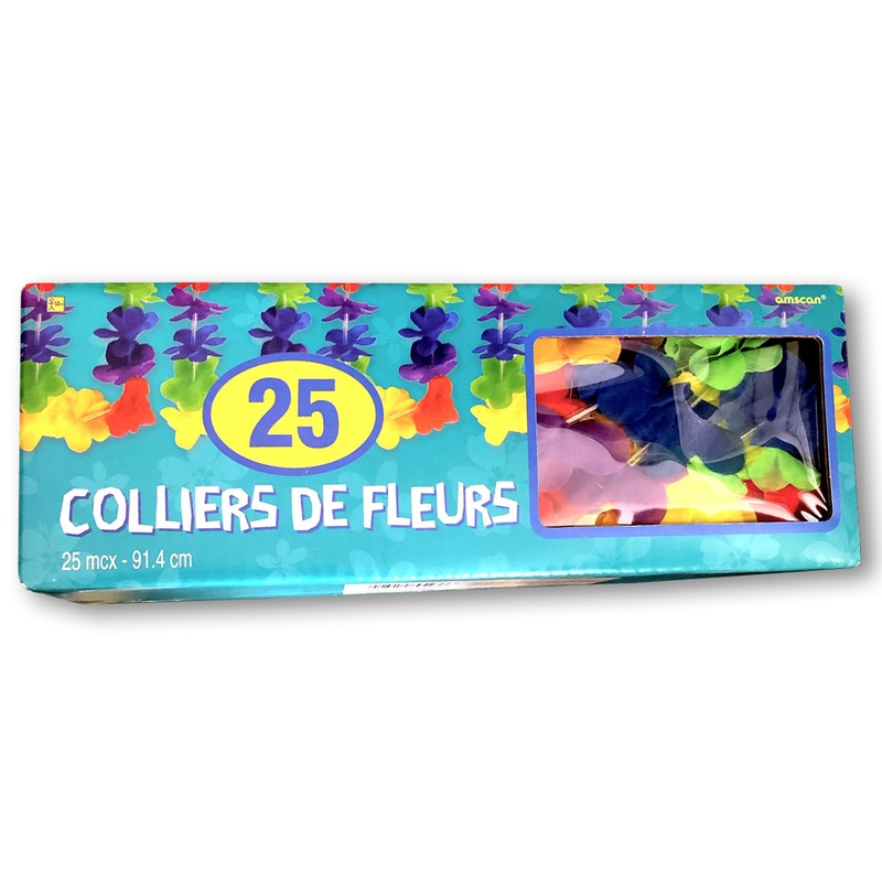 25 colourful Hawaiian necklaces