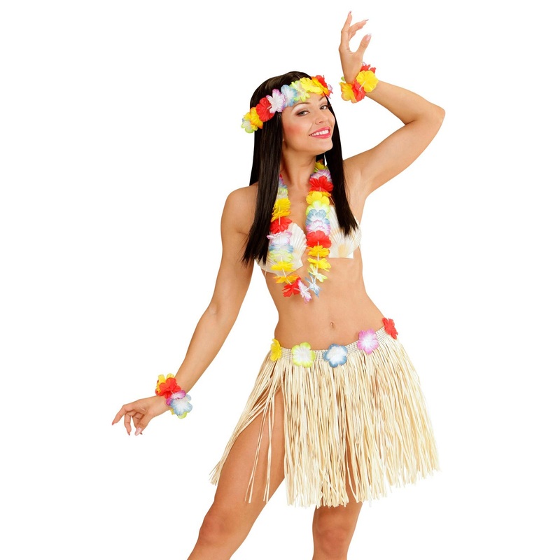 4-piece Hawaiian costume set