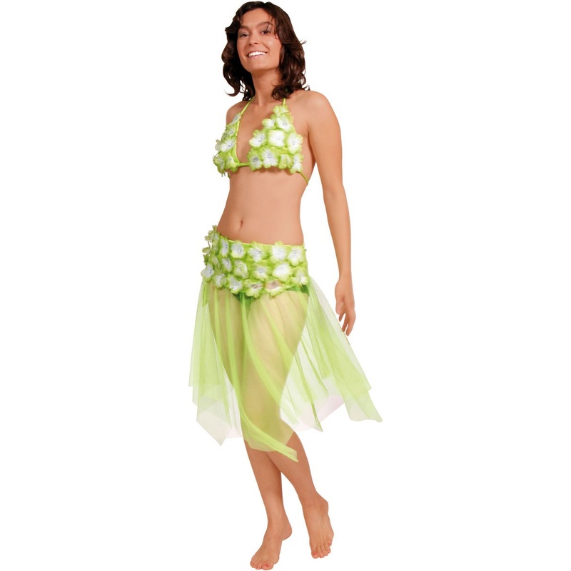 Bikini & Skirt Tropical Set Green