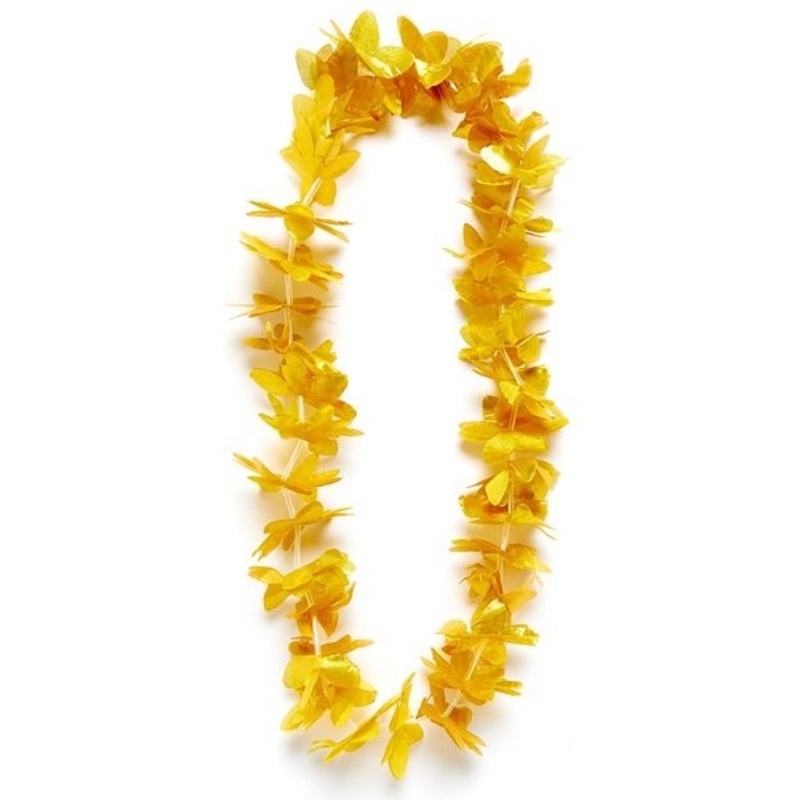 Golden Hawaiian necklace Hoaloha 50cm