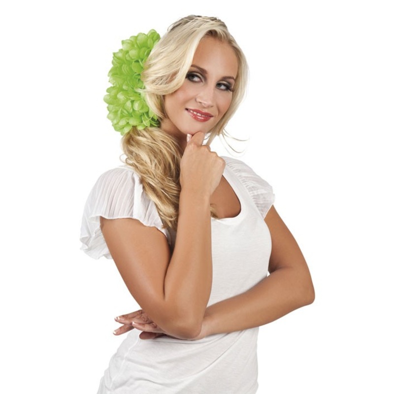 Green flowers hair accessories