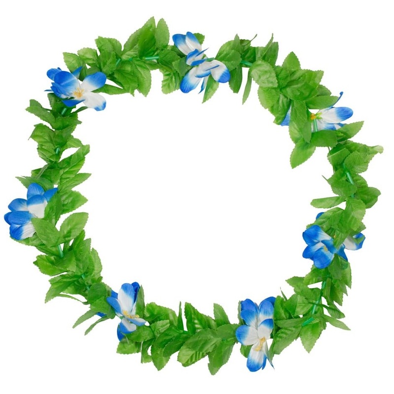 Hawaiian necklace in Scandinavian look blue