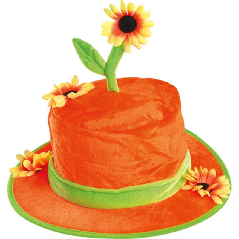 Orange sunflower hat