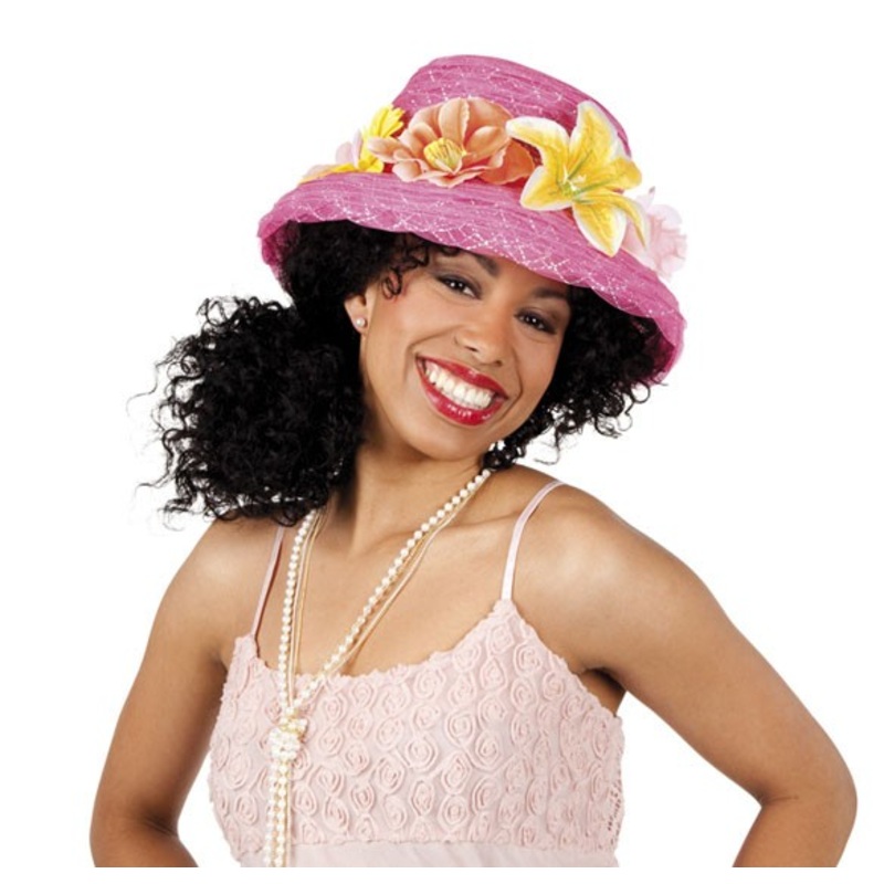 Pink Curacao flower hat