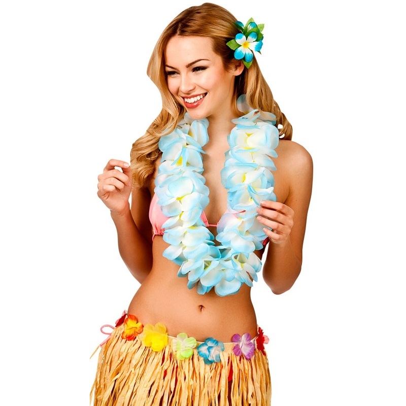 Premium Hawaiian necklace with large flowers