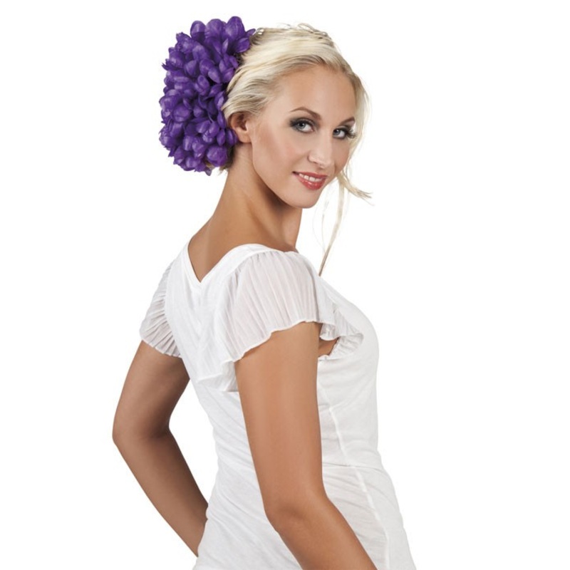 Purple flowers headband