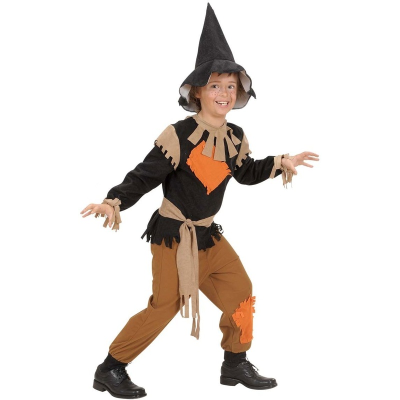 Scarecrow children's costume with patches 128