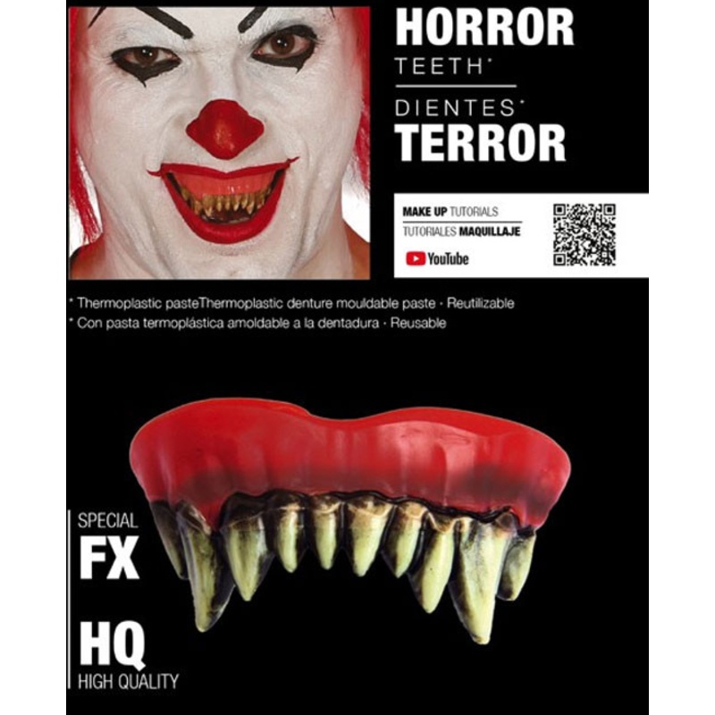 Scary horror clown teeth