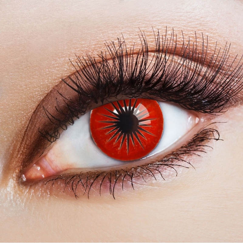 Annual contact lens toile Red