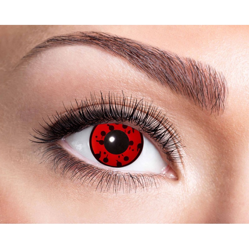 Blood-red annual contact lenses