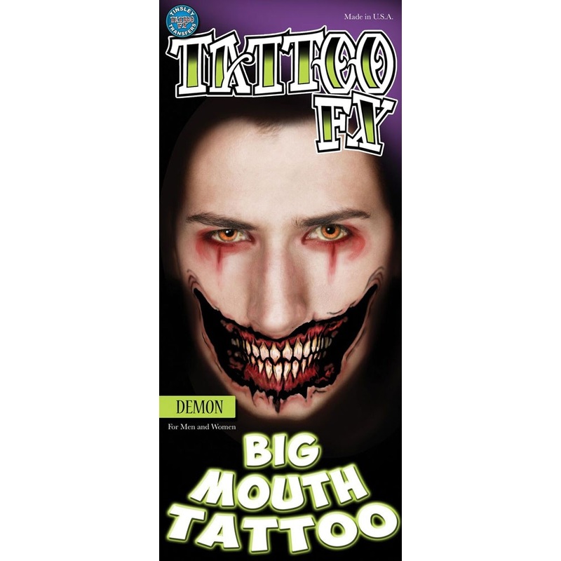 Creepy Smile Face Tattoo