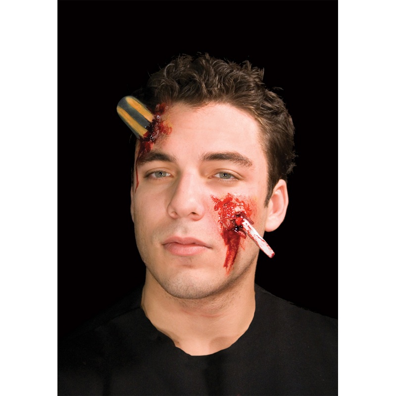 Special FX latex screwdriver wound