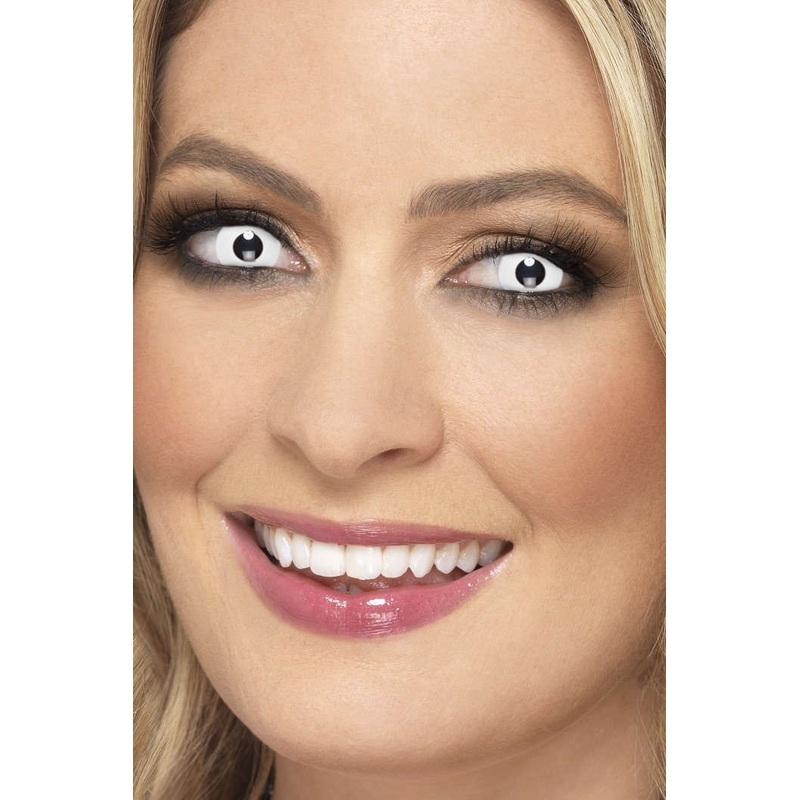 White horror daily contact lenses