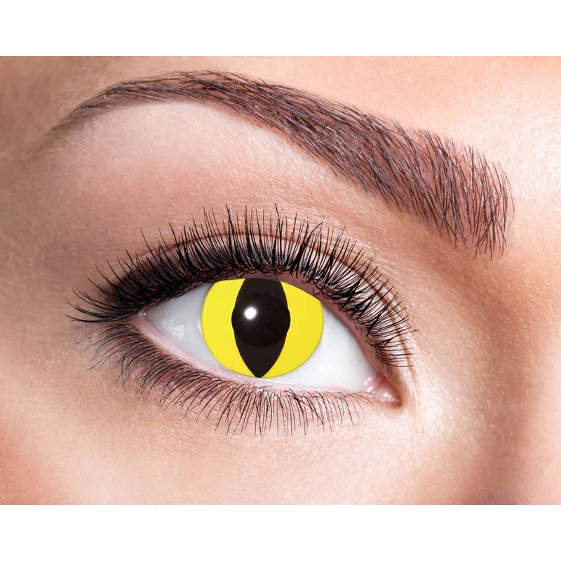 Yellow eye contact lens 3 monthly lenses