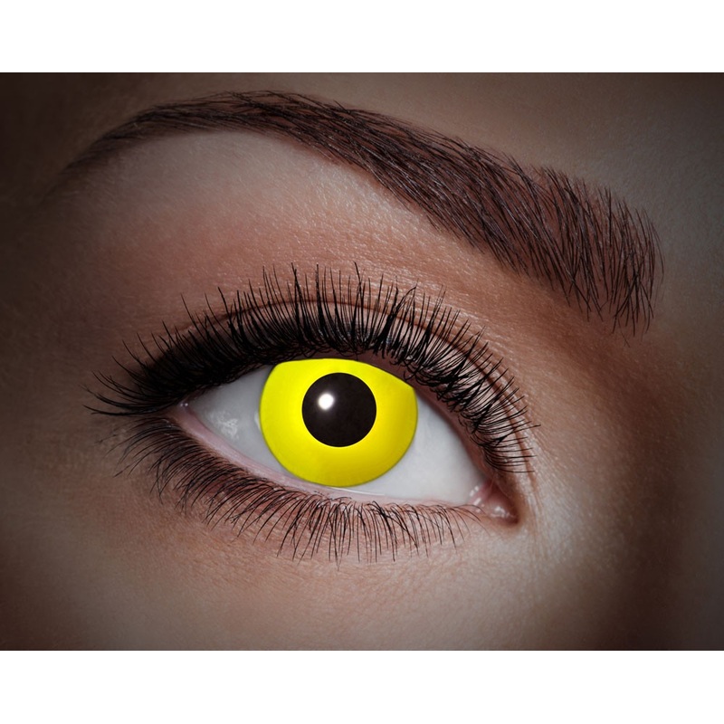 Yellow UV annual contact lens